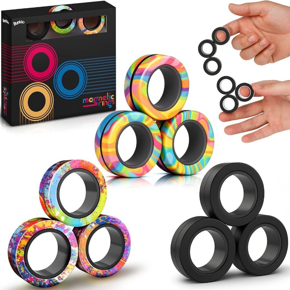 Magnetic Fidget Rings - Fidget Toys Adults - Magnetic Rings - Endless Hours of F